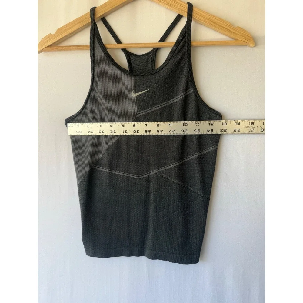 Nike Dri-FIT ADV Aura Slim Fit Tank‎ Top Black Grey Racerback Workout Shirt